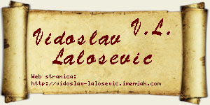 Vidoslav Lalošević vizit kartica
